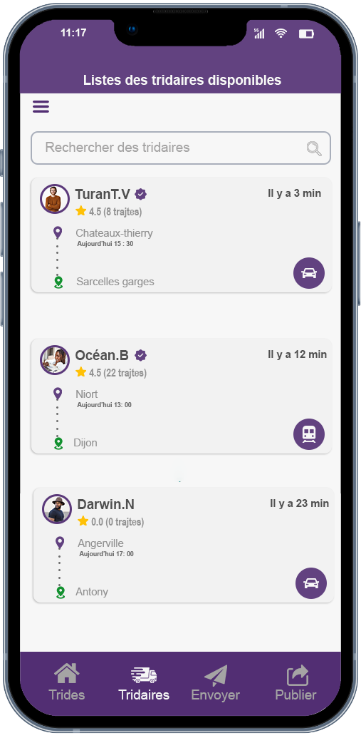 photoListe tridaires